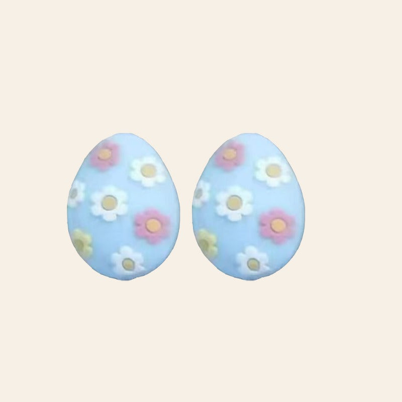 Wholesale 10pcs Cute Colorful Cartoon Flower Eggs DIY Beads