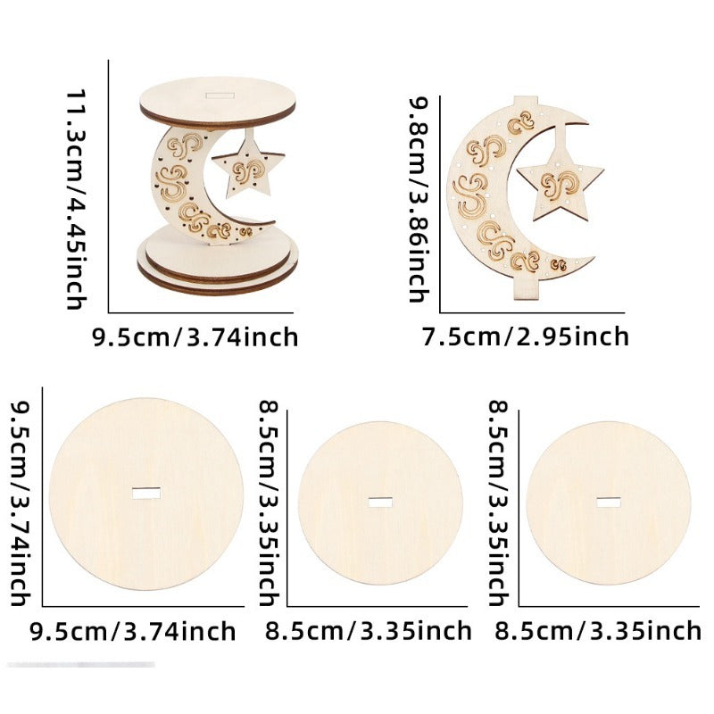Wholesale of Wooden Three-dimensional Ornaments for Lent Candle Holders