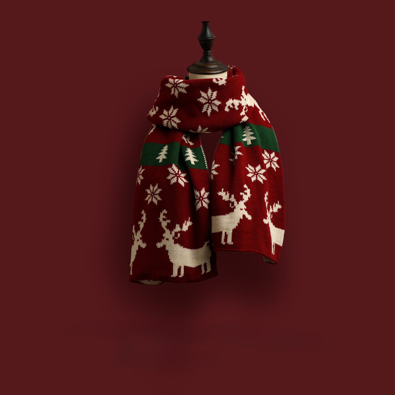 Wholesale Autumn and Winter Christmas Knitted Scarf