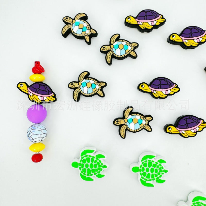 Wholesale 10pcs DIY Ocean Sea Turtle Silicone Beads