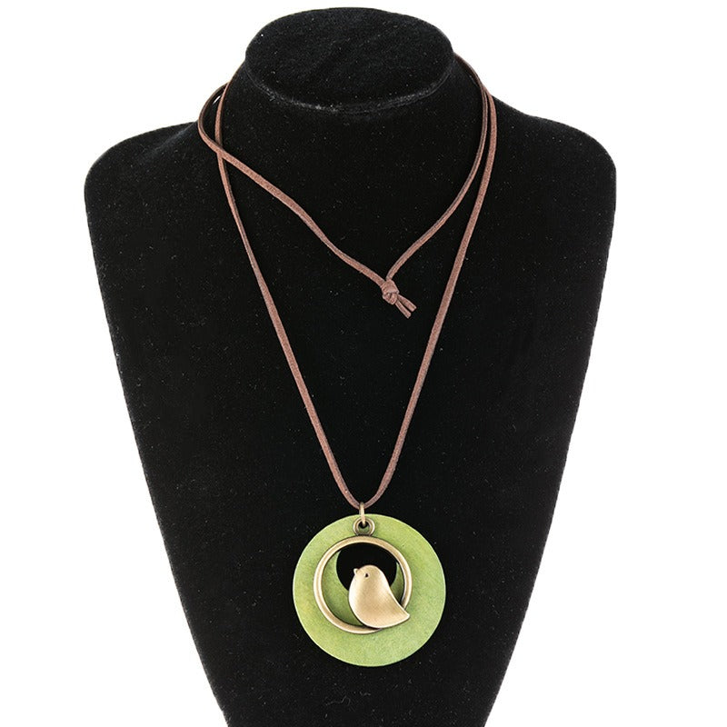 Wholesale Vintage Wooden Bird Necklaces