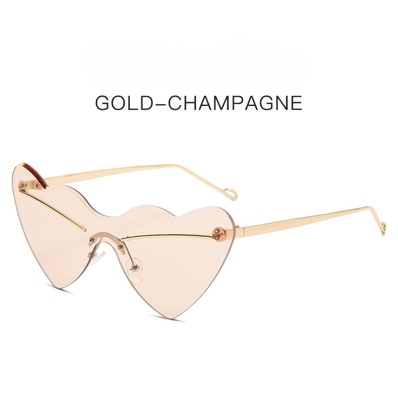 Wholesale New Frameless Cut Edge Love PC Sunglasses