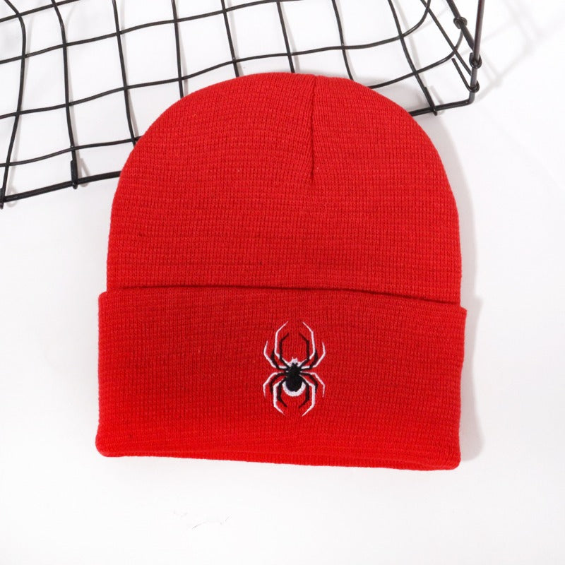 Wholesale Personalized Trend Spider Embroidery Pattern Casual Versatile Beanie