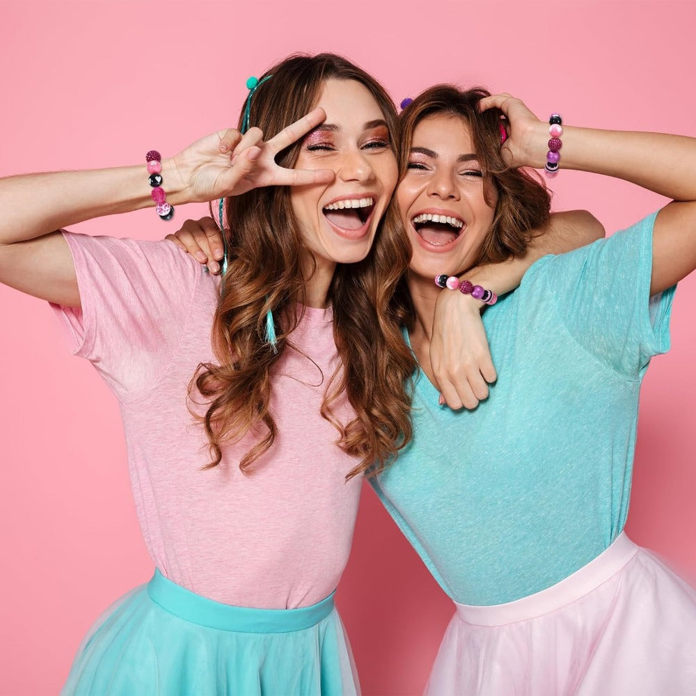 Wholesale Whaline 50Pcs Preppy Bubblegum Beads Pink Girl Spacer Bead 20mm Pink Black Leopard Heart Chunky Beads Set Jumbo Plastic Beads for Jewelry Making Boutique DIY Craft Supplies