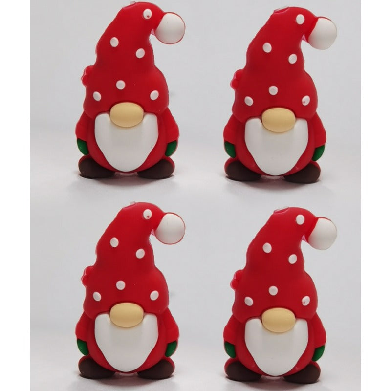 Wholesale 10pcs 3D Cartoon Cute Santa DIY Ballpoint Pen Silicone Beads