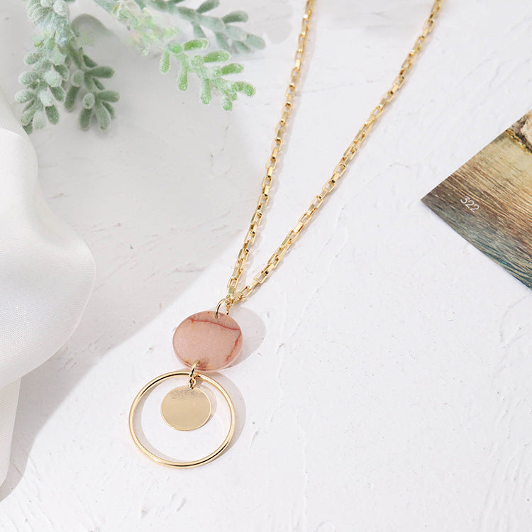 Wholesale Resin Circle Long Necklaces