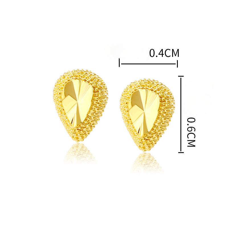 Wholesale 24K Gold Plated Alloy Car Flower Drop Earrings