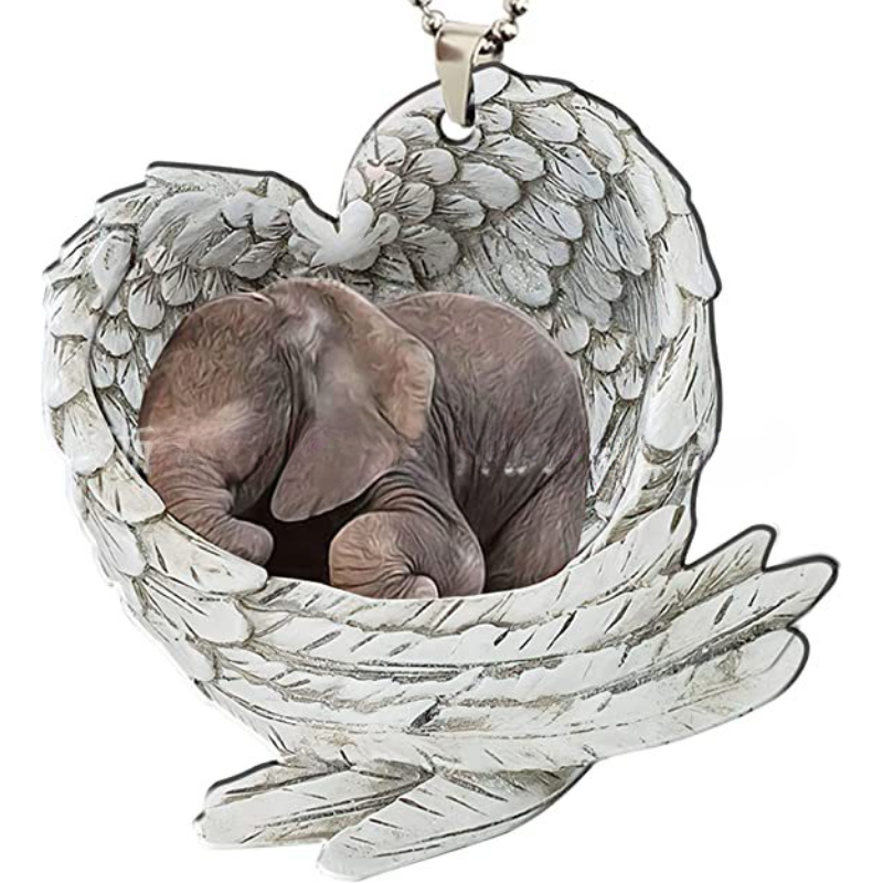 Wholesale Acrylic Fan with Elephant Car Hanging Decoration