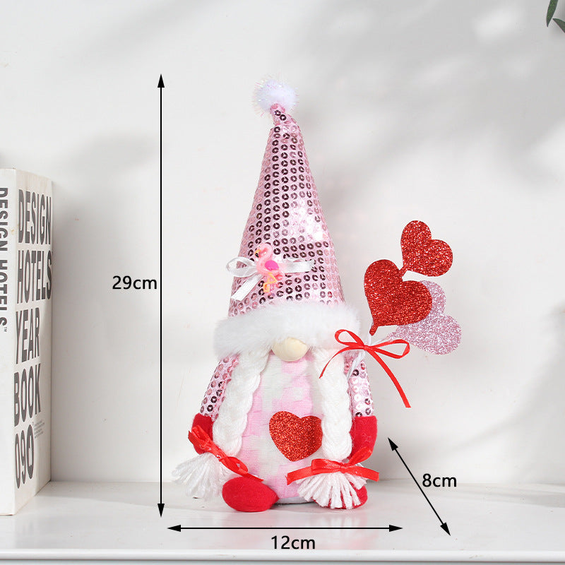 Wholesale Valentine's Day Sequin Fabric Figurines