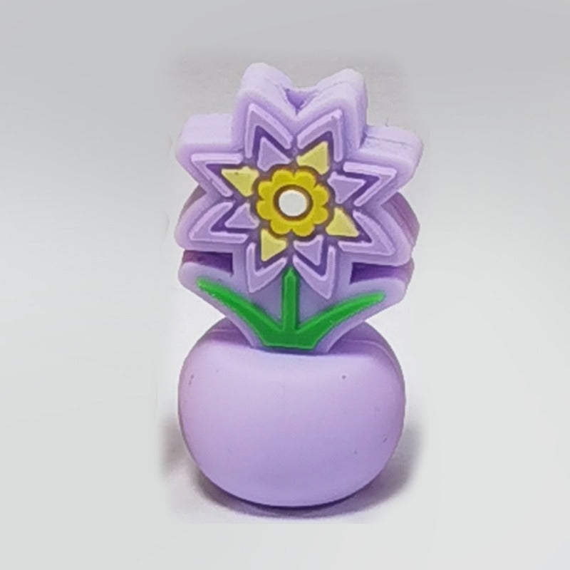 Wholesale 10PCS Creative Colorful Cartoon Image Flat Three-dimensional Rubber Beads