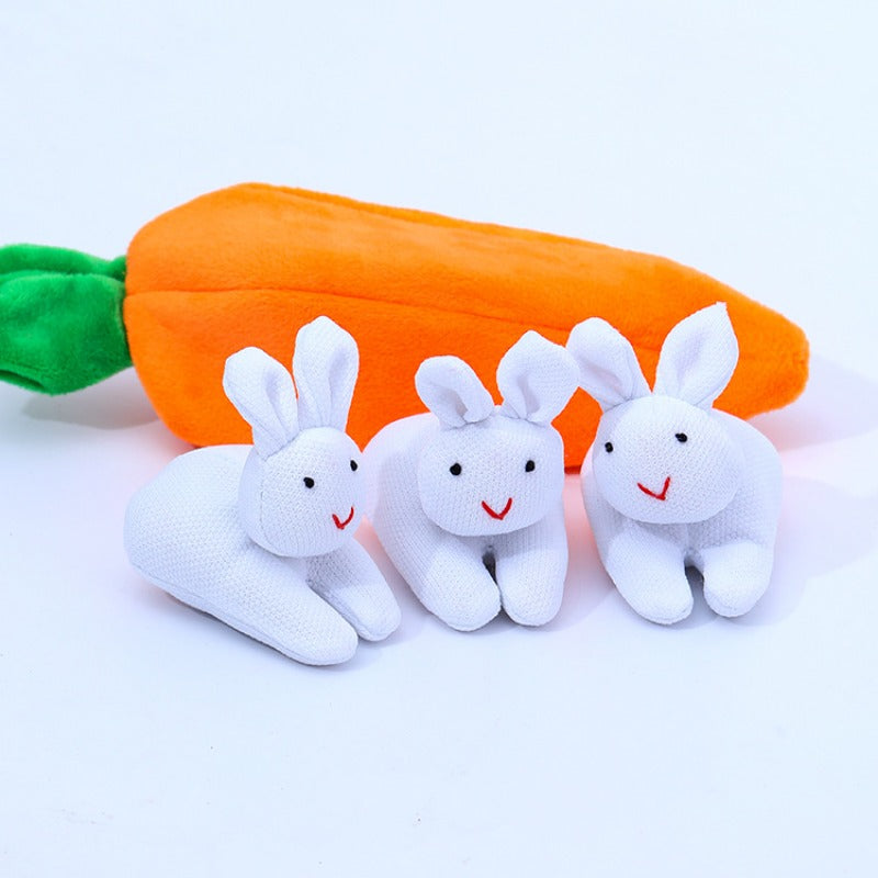 Wholesale of Three Rabbits and Carrots Fun Plush Ornaments