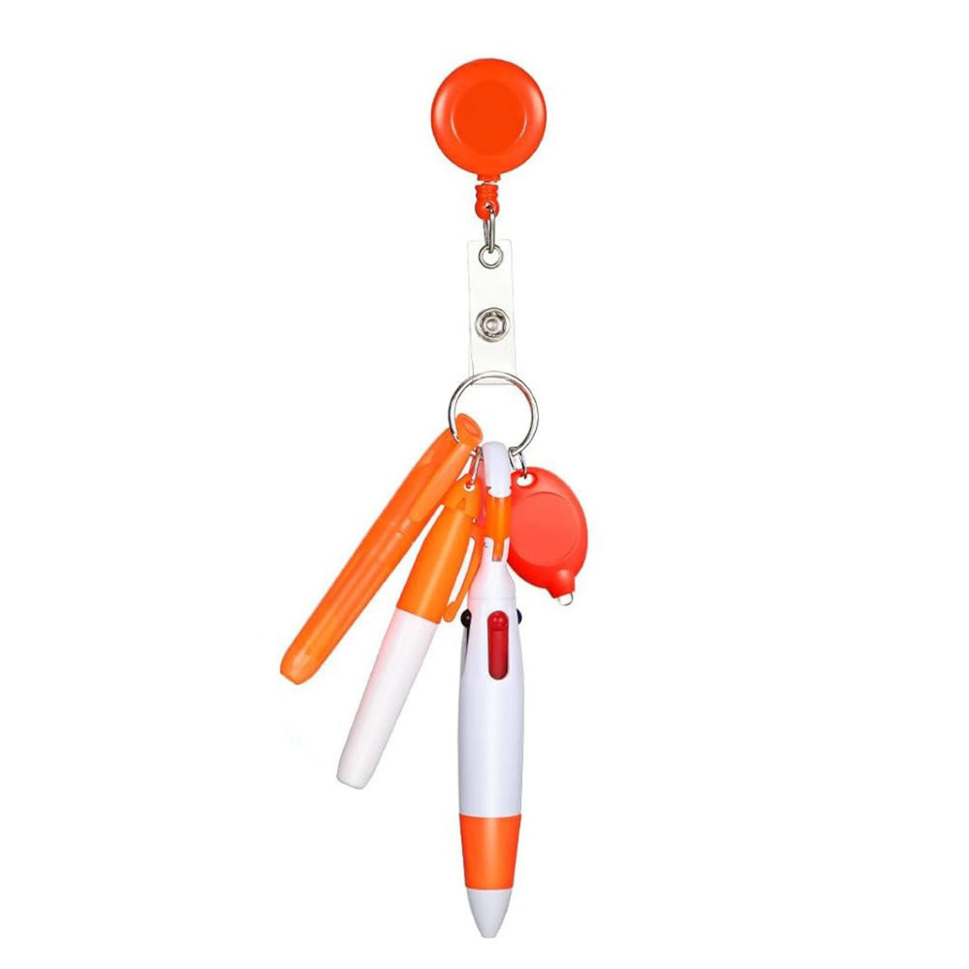 Wholesale Nurse Pen Set with Light Retractable Badge Reel Keychain