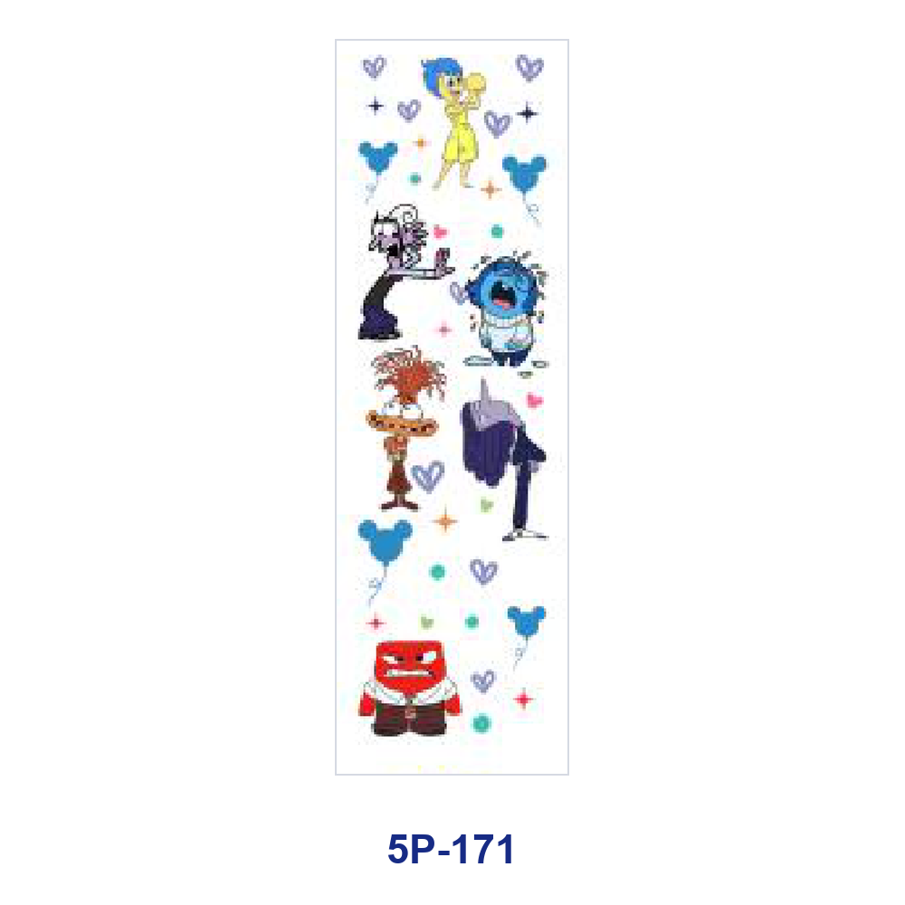 Wholesale 2/ 8/ 16pcs Cute Colorful Cartoon Element Print Pen and Bookmark Stickers UV DTF Wraps OLY Exclusive