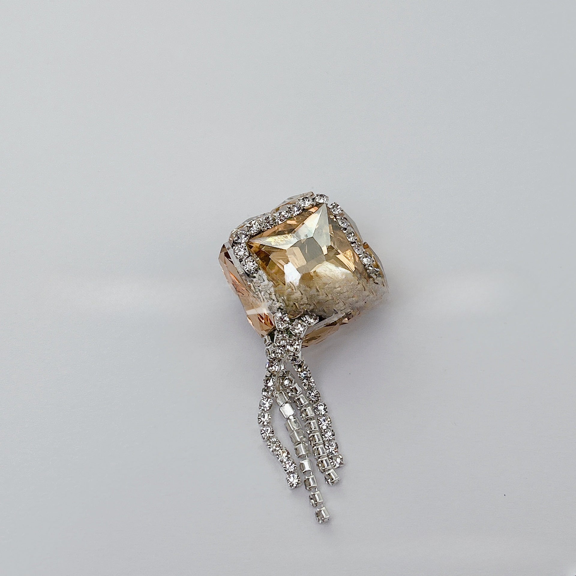 Wholesale 5PCS Acrylic Tassel Zircon Butterfly Oval Beads Loose Beads