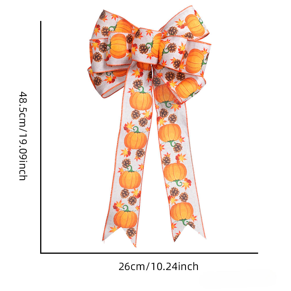 Wholesale Thanksgiving Maple Leaf Bow Fabric Hair Accessories