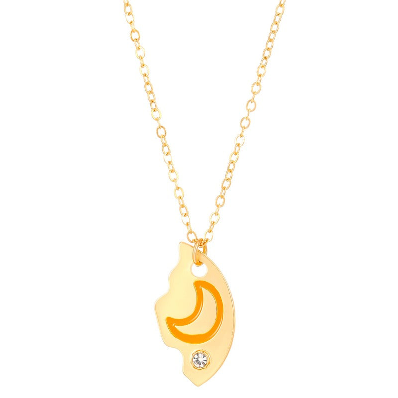 Wholesale Alloy Cartoon Colorful Circular Diamond Necklaces