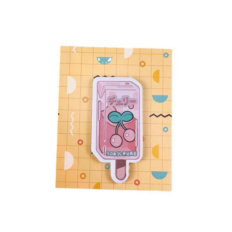 Wholesale  10 PCS creative cartoon super sticky fruit popsicle sticky notes