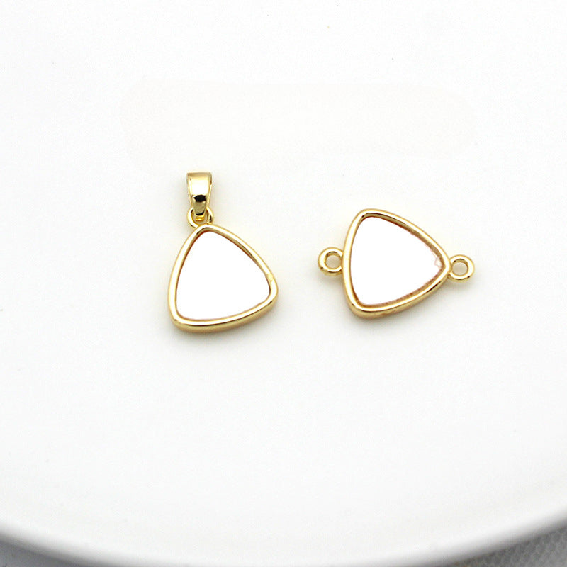 Wholesale Copper Plated 18K True Gold White Seashell DIY Jewelry Accessories