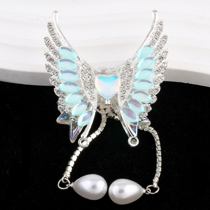 Wholesale 2pcs Heavy Industries Pearl Tassel Butterfly Diamond Ball Can Thread Straight Hole Beads DIY Beads