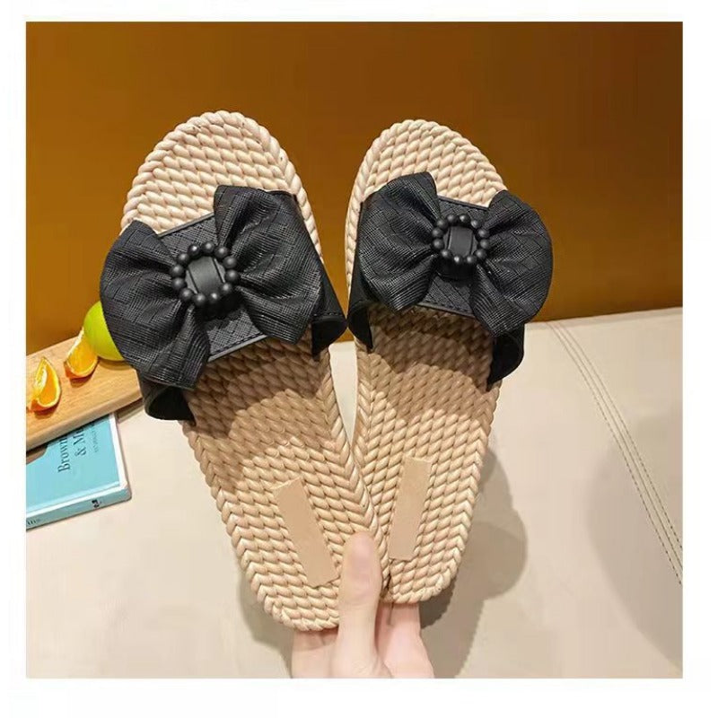 Wholesale Fashionable and Versatile Indoor and Outdoor Thick-soled Non-slip Low-heeled Mid-heeled Slippers