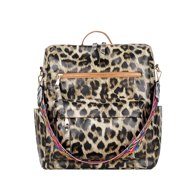 Wholesale PU Leopard Backpack