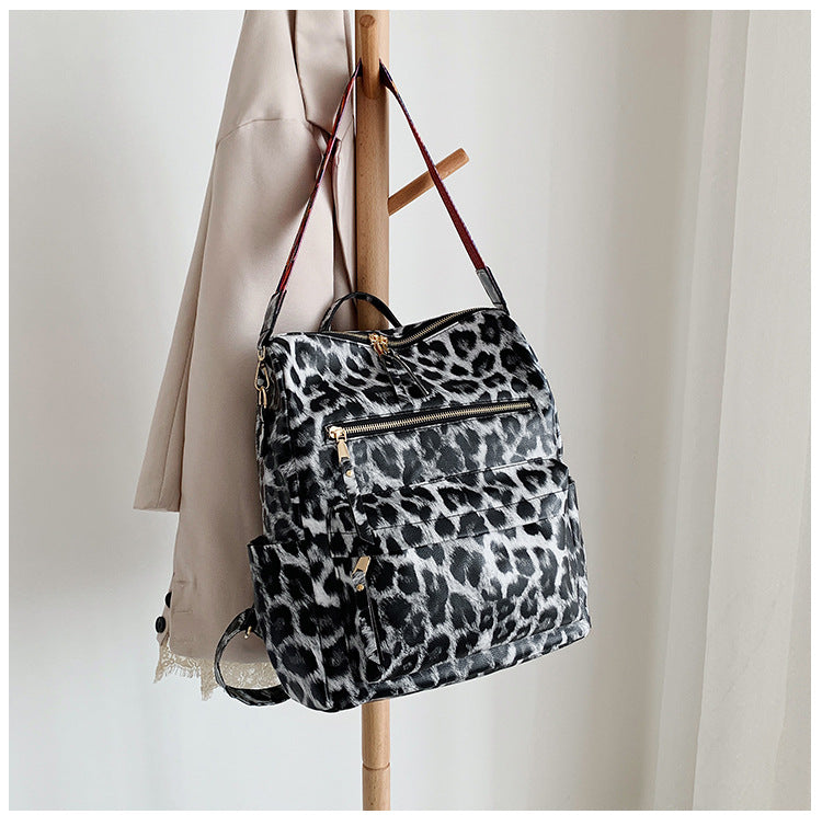 Wholesale PU Leopard Backpack