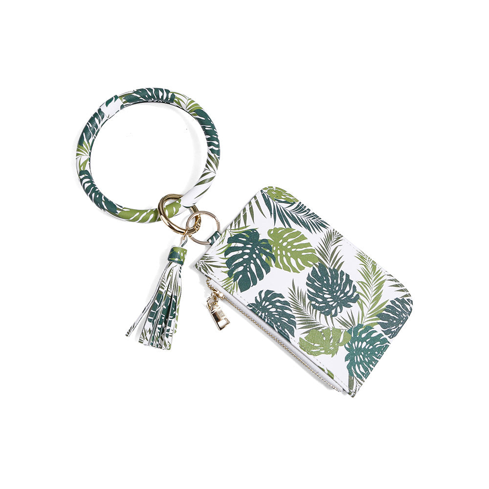 Wholesale Popular PU Leather Coin Purse Keychain