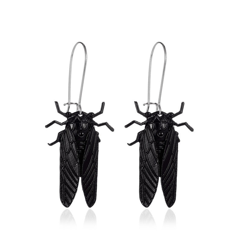 Wholesale Creative Insect Golden Cicada Earrings