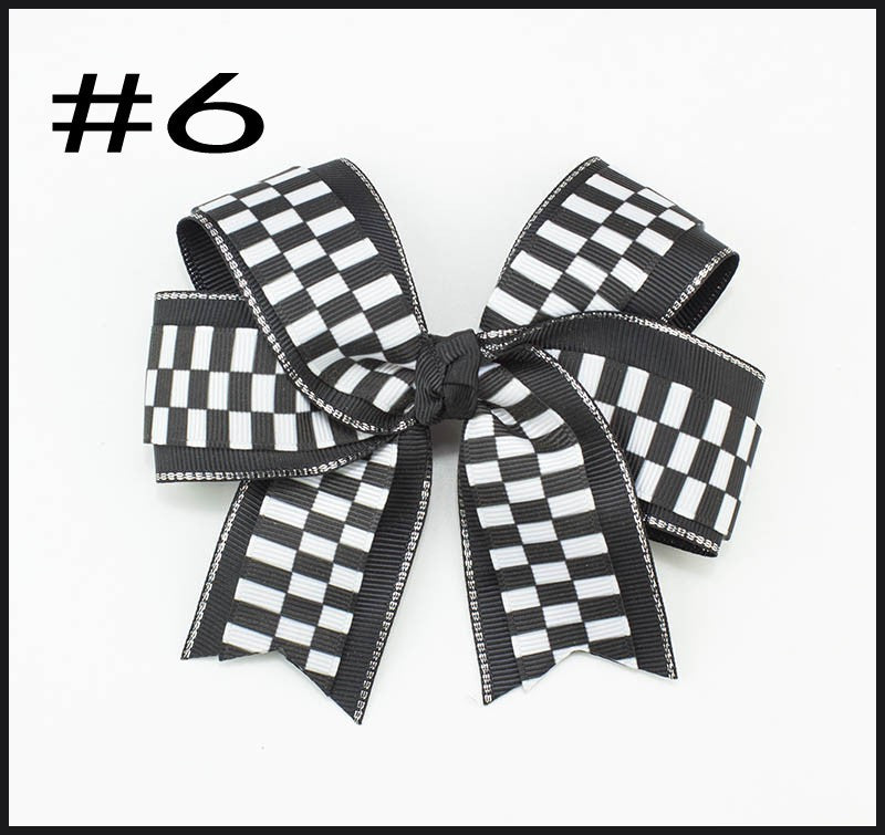 Wholesale 10pcs Cheerleading Swallowtail Bow Valentine's Day Easter Ball 4.5 Inch Hair Clip