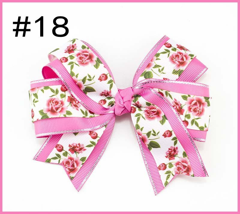 Wholesale 10pcs Cheerleading Swallowtail Bow Valentine's Day Easter Ball 4.5 Inch Hair Clip
