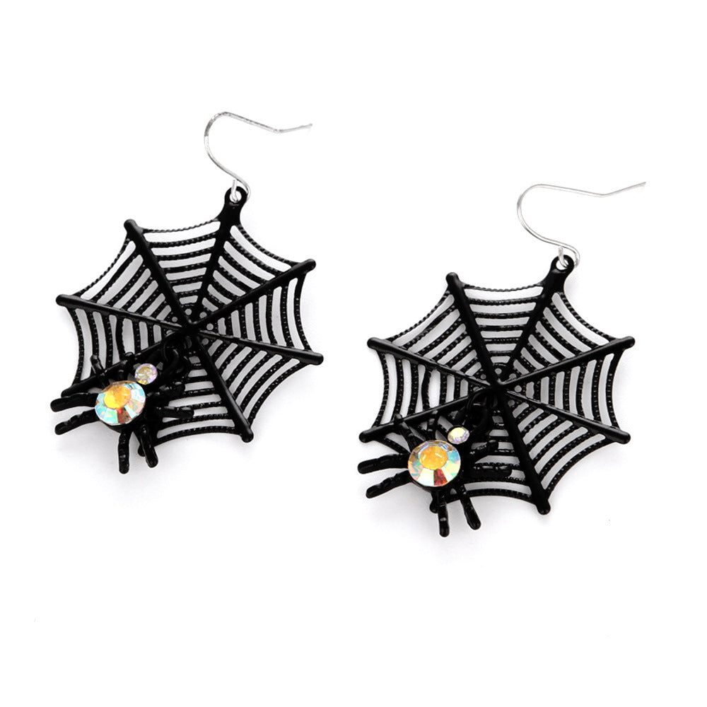 Wholesale Halloween Funny Skeletons Pumpkin Lanterns Bat Alloy Earrings