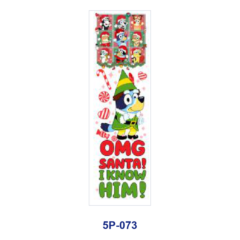 Wholesale 2/ 8/ 16pcs Christmas Party Gift Candy Cane Snowflake Playful Holiday Slogan Print Pen and Bookmark Stickers UV DTF Wraps OLY Exclusive