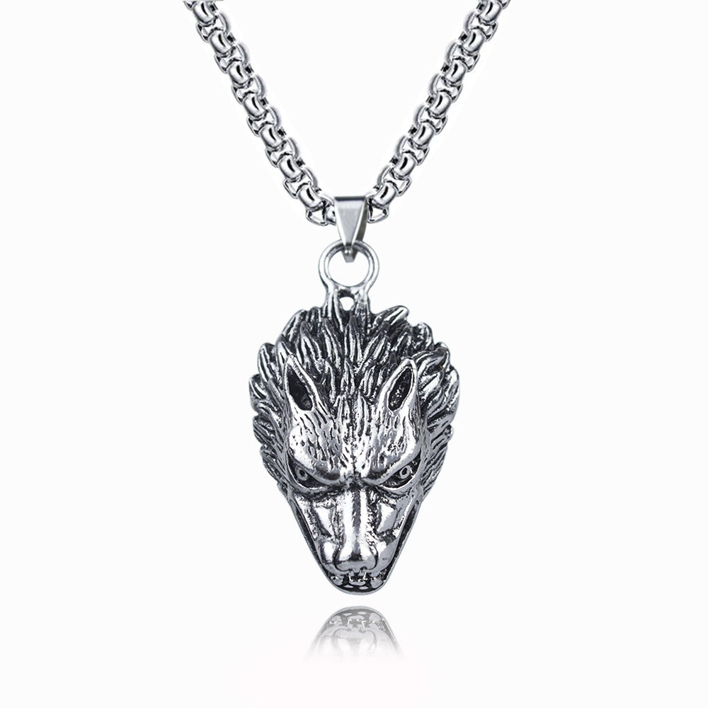 Wholesale  pendant disco long titanium steel chain net red hip hop necklace dry firewood fire jewelry