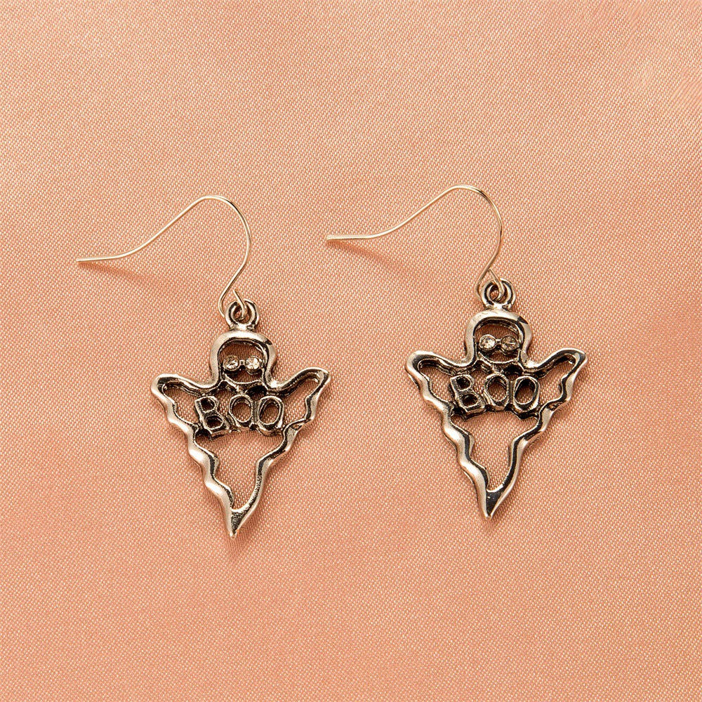 Wholesale Halloween Funny Skeletons Pumpkin Lanterns Bat Alloy Earrings