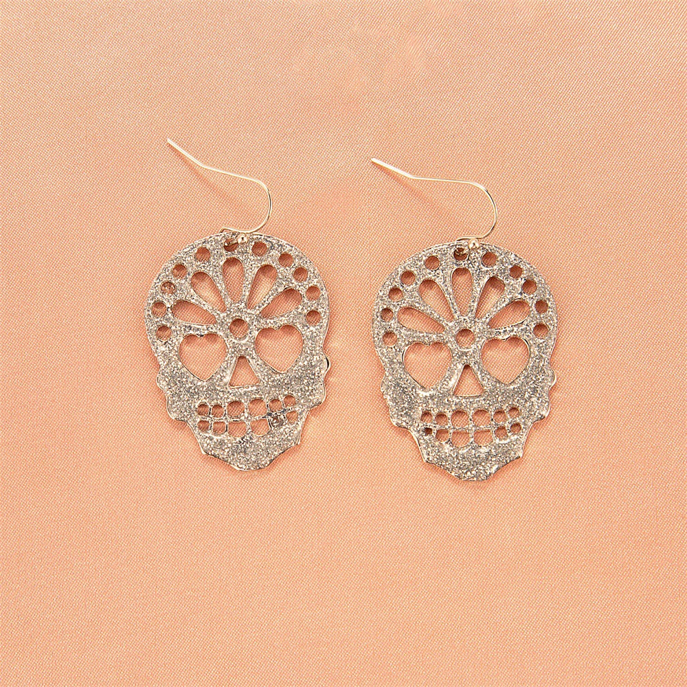 Wholesale Halloween Funny Skeletons Pumpkin Lanterns Bat Alloy Earrings