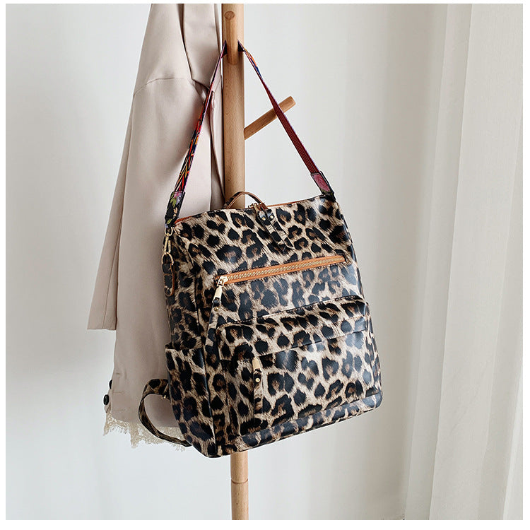 Wholesale PU Leopard Backpack