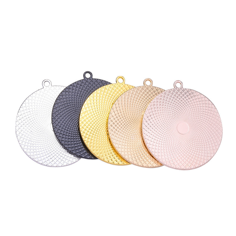 Joyas de sublimación de 100 piezas de altura al por mayor Joyas en blanco colgante de diamantes redondos