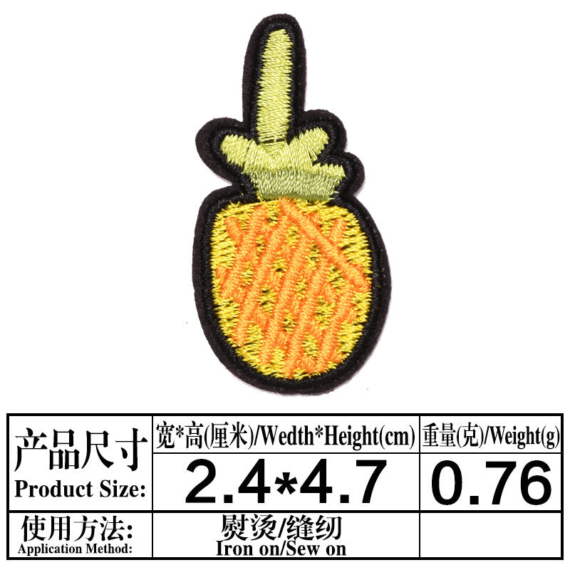 Wholesale Trendy Pineapple Embroidered Cloth Patches 13 Styles For Clothing Bags Hats DIY Craft Supply Fashion Accessory Boutique Gift