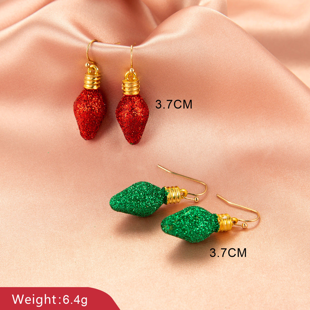 Wholesale Christmas Ideas Christmas Tree Simple Snowman Bell Stud Earrings