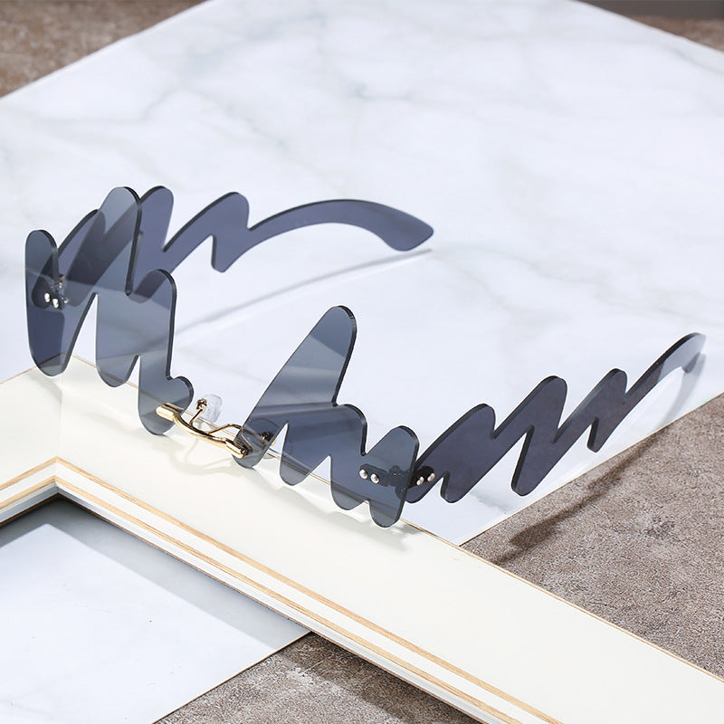 Wholesale N-shaped Wave Irregular Sunglasses