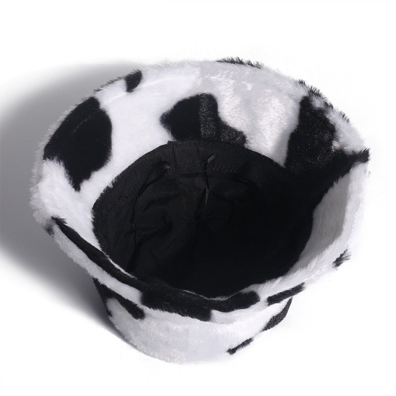 Wholesale Black and White Cow Pattern Bucket Hat
