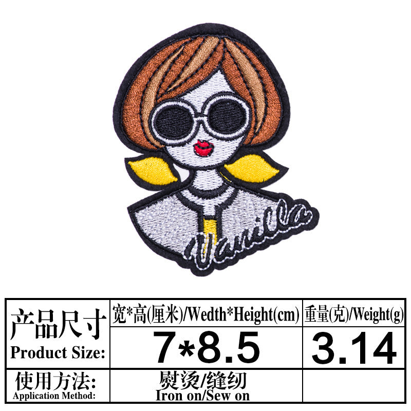 Wholesale Cartoon Animal Cloth Embroidery Patch For Clothing DIY Sew On Apparel Decoration