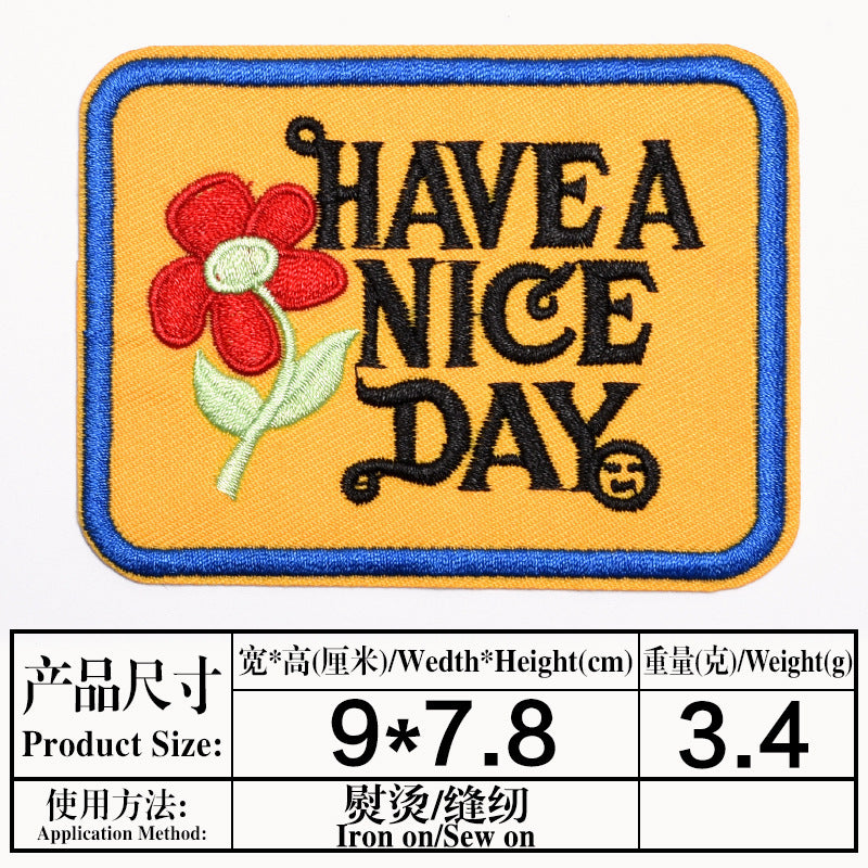 Wholesale Trendy Cartoon Embroidery Patch Decorative Cloth Patch For Clothing Repair Gift Boutique Resale Accessory