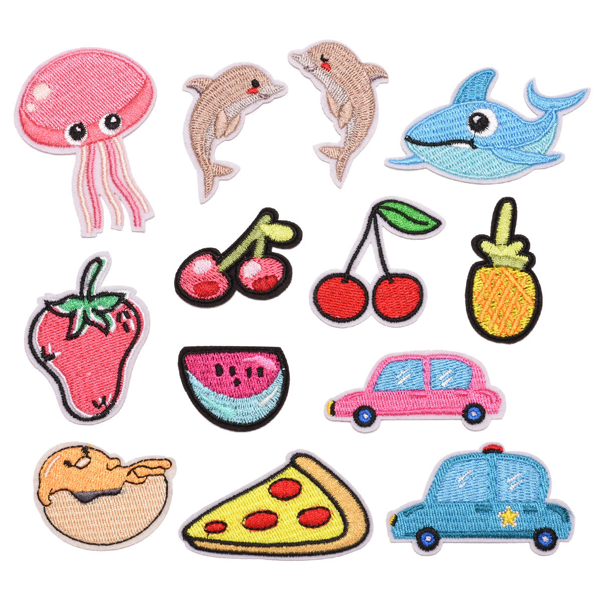 Wholesale Trendy Pineapple Embroidered Cloth Patches 13 Styles For Clothing Bags Hats DIY Craft Supply Fashion Accessory Boutique Gift