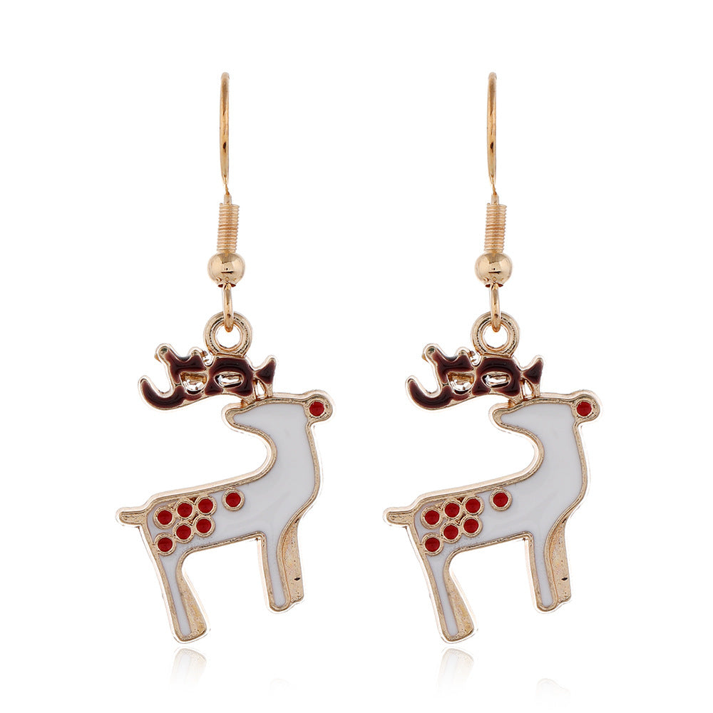Wholesale Christmas Snowflake Christmas Tree Alloy Earrings