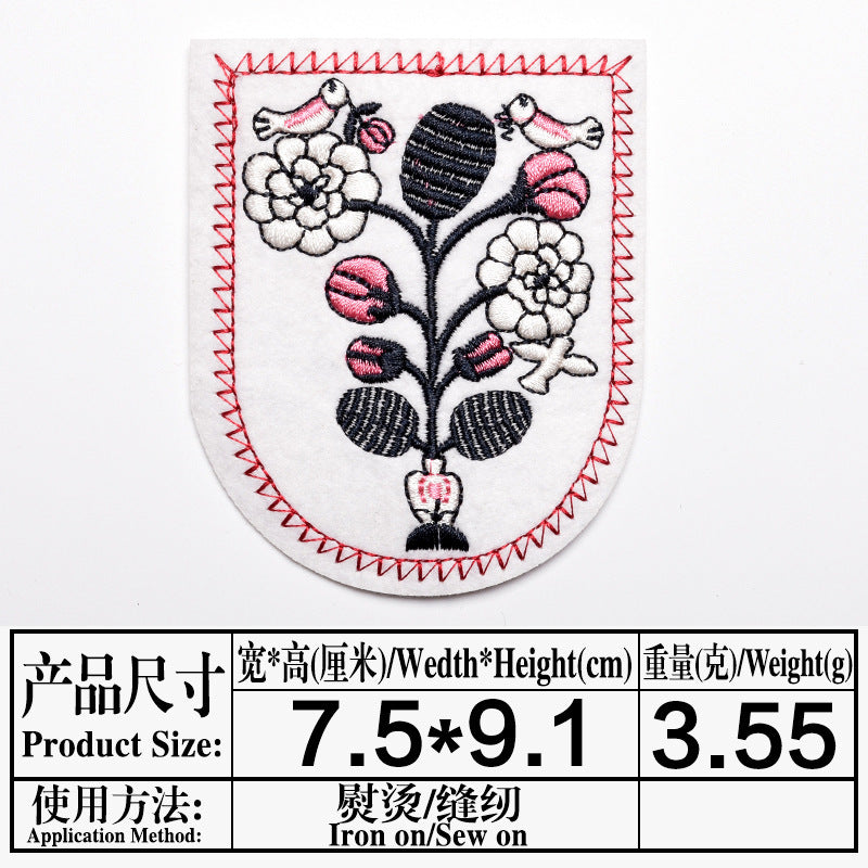 Wholesale Trendy Embroidered Cloth Patch Set 9 Piece DIY Fashion Accessory For Clothing Jeans ets Great Gift