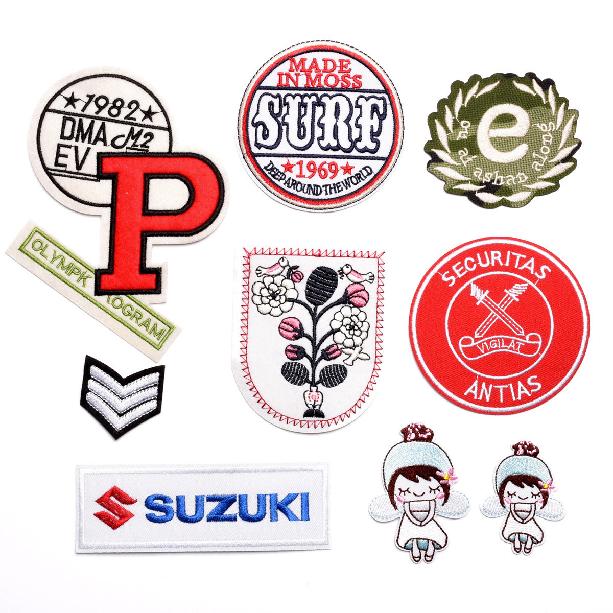 Wholesale Trendy Embroidered Cloth Patch Set 9 Piece DIY Fashion Accessory For Clothing Jeans ets Great Gift