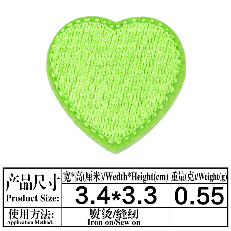 Wholesale Heart-shaped fabric patch for clothing embroidery  DIY Patches