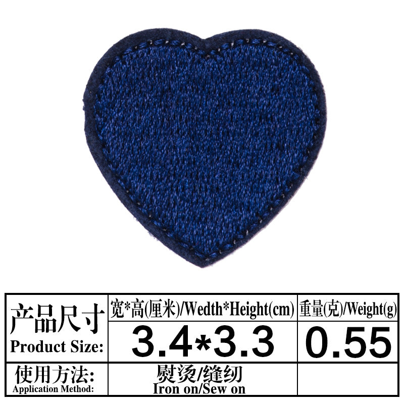 Wholesale Heart-shaped fabric patch for clothing embroidery  DIY Patches
