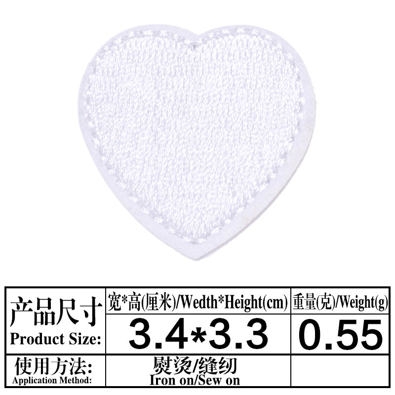 Wholesale Heart-shaped fabric patch for clothing embroidery  DIY Patches